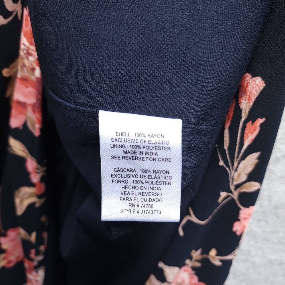 Bila 77 Floral Milkmaid Smocked Navy Midi Dress with Spaghetti Straps And Slit - Picture 7 of 10